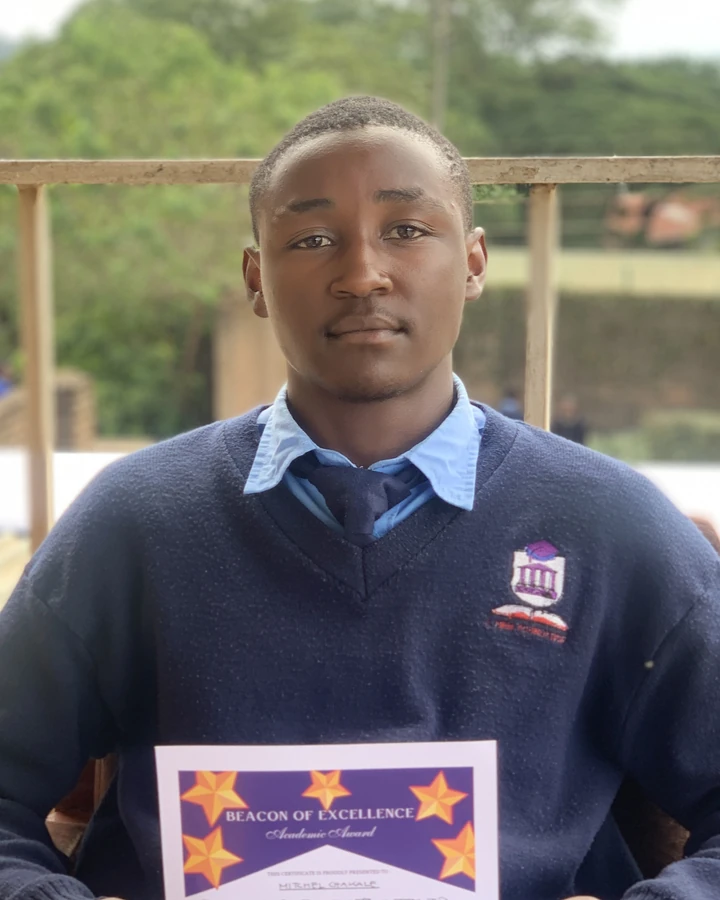 Mitchel Chakale, BBA 2026 Cambridge Lower Secondary Checkpoint achiever